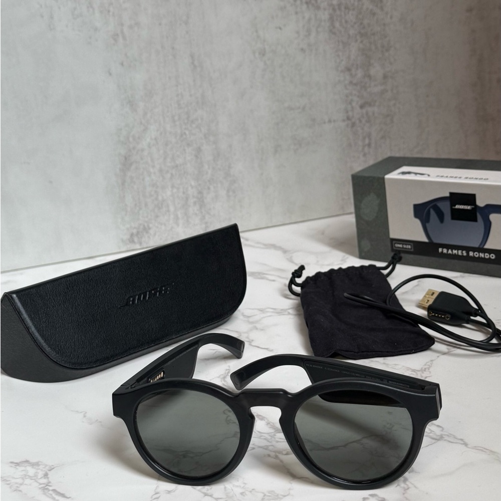 Bose Bose Rondo Frames Headphones Bluetooth Music Sunglasses Black Round